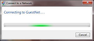 GuestNet - Windows 7 - connecting dialog